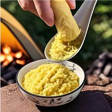 1PC Multifunctional Ginger Grater Spoon, Stainless Steel Garlic Grinder For Cooking & Baby Food Prep(L,S) - Multicolor - View 2