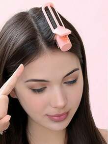 Curling Comb, Curling Iron With Handle, Suitable For Hairdressers, Beauty Salons And Women's Home Use, Two-In-One Curling And Straightening Comb, Hair Comb, Brush, Hair Styling Tool - Multicolor - View 9