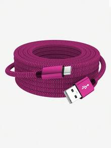 1pc USB To USB-C Data Cable (1 Pack, 3.3/6.6/10 Ft), Type-C Charger And USB-C Charging Cable, Supports 3A Fast Charging, Compatible With Galaxy S25 S24 S23 S22 A56 A55 A36 A35 A16 A15, Moto G, Pixel 9 And More Smartphones - Multicolor - View 22