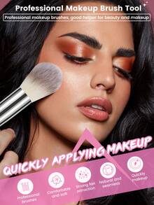 44支/30支/6支/1支全套化妆刷套装，包含30支柔软的化妆刷，例如散粉刷、腮红刷、修容刷、高光刷、粉底刷、鼻影刷、眼影刷、眉刷。 - 酒紅色 - 查看 6