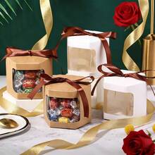 20pcs/Pack Gift Boxes With Display Window, Hexagon Paper Boxes With Lids, Suitable For Gifts, Crafts, Cakes, Candies, Wedding Party, Birthday Boxes For Various Festivals And Occasions - Multicolor - View 8