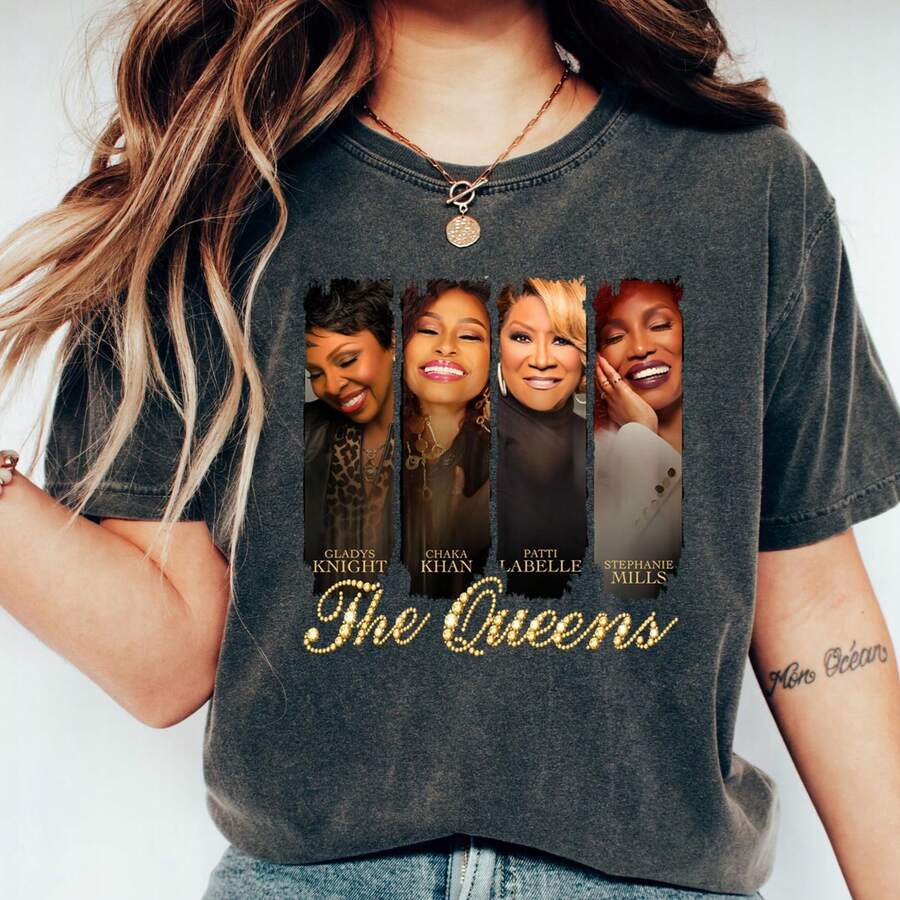 The Queens Tour T-Shirt Unisex Concert Tee Music Legends Tee Gift For Fans Perfect For Festivals Celebrations Stylish - màu đen - Xem 1