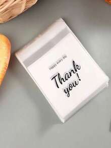 100个/包 英文雪花饼干包装袋、牛奶枣牛轧糖包装袋、蔓越莓饼干包装袋、独立自封包装袋 - 彩色 - 查看 5