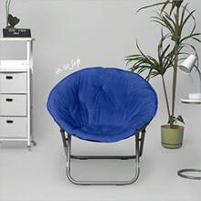 sillones para recamara Lifestyle - Silla de Piel sintética con Marco de Metal Talla única Color Azul - Azul oscuro - Ver 2