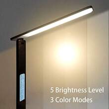 Lámpara de Escritorio LED con Cargador Inalámbrico, Puerto USB, Control Táctil, 3 Modos de Color, 5 Niveles de Brillo, Protección Ocular - como en la foto - Ver 5