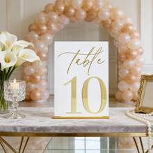10PCS White Acrylic Square Table Name Cards Romantic Wedding Seat Markers For Banquet Festival Party Birthday Gathering Versatile - White - View 6