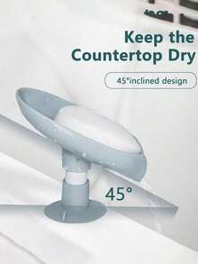 Leaf Shaped Soap Box Drain Soap Holder Bathroom Accessories Suction Cup Soap Dish Soap Dish Bathroom Soap BoxLeaf-Shaped Soap Dish Drain Rack - Multicolor - View 8