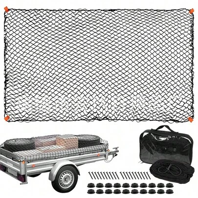 Anhängernetz Dehnbar für Anhänger der Größen 1,5x2 m bis 2x3 m|engmaschig