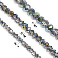 1 hạt pha lê tròn mài giác màu xanh lá cây bán trong suốt mạ điện 4/6/8mm, hạt đệm thủ công cơ bản nhiều màu sắc, sáng bóng, thời trang dùng để làm vòng tay, vòng cổ, bông tai, trang sức, mặt dây chuyền điện thoại, móc khóa, đồ trang trí. - Xem 7