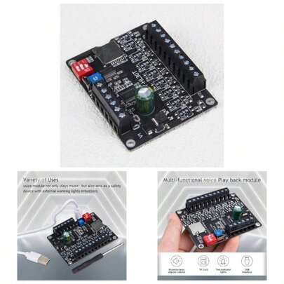 1Pcs 30W MP3 Player Board Voice Playback Module Support TF Card 32G, 9 Interfaces 8 I/O Modes 9 - 24V MP3 Module With Two Indicators Audio Solutions