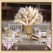 Bebeay 120pcs Decoración De Hierba De Pampas Secas Pampas Decorativas Naturales Lote 8 Estilos Diferentes Plumaje Seco Pampa para Decoración De Mesa para Boda Boho Fiesta Rústica y Hogar - 120 piezas - Ver 5