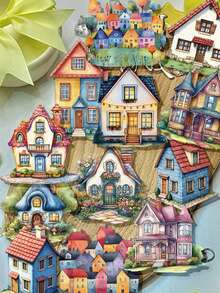 50 piezas Juego de pegatinas de casa de hadas para scrapbooking, diario, planificador, álbum, suministros de manualidades DIY, revista - Casa de cuento de hadas - Ver 2