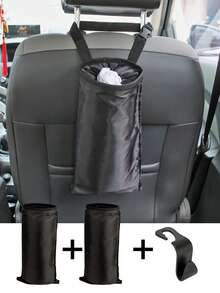 Car Trash Can, Auto Accessories, Car Supplies, Women's Car Accessories, Car Essentials, Auto Parts, Car Interior Accessories, Women's Car Interior Accessories - Black - View 15