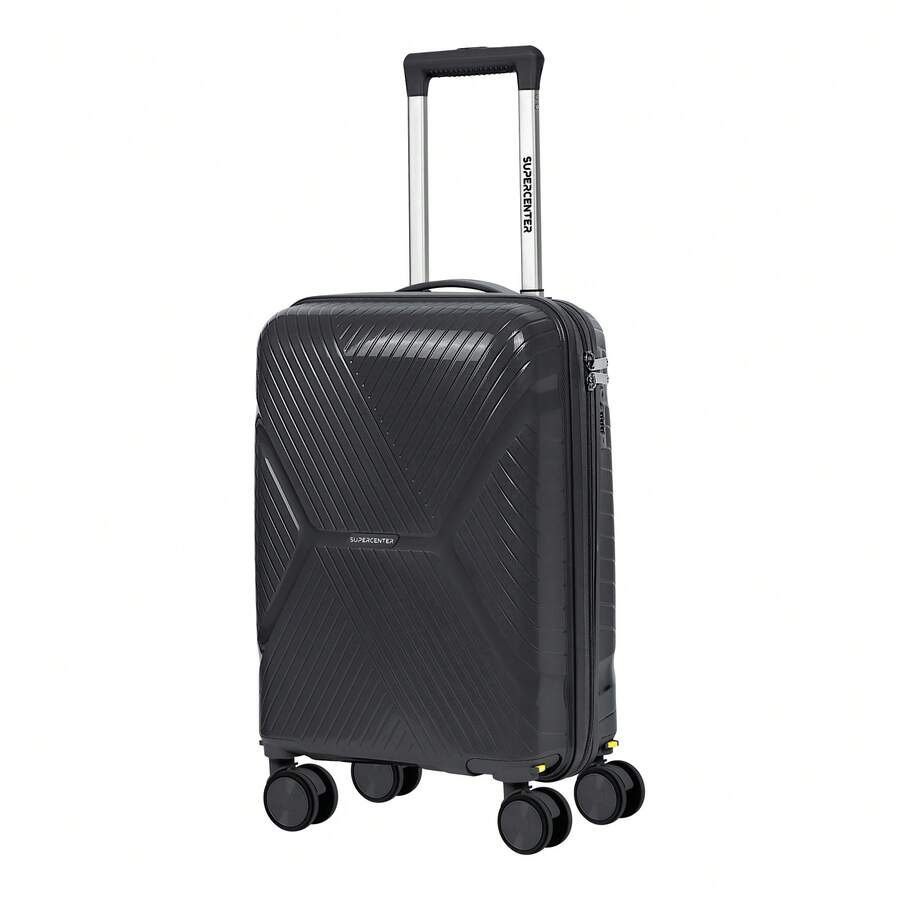 YC-HOGAR Maleta modelo Maleta de cabina Pequeña 20 Pulgadas Equipaje de Cabina de Mano con Ruedas Silenciosas y Asa Telescópica, Bloqueo de Combinación, Ligera, Duradera, Negro Gris Azul Claro Blanco Grisáceo - Gris Oscuro - Ver 1