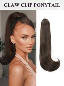 18-Inch Claw Ponytail Hair Extensions, Synthetic Wavy Clip-In Ponytail Hair Extensions, Fluffy Daily Ponytail Hair Extensions, Suitable For Women - Multicolor - View 14