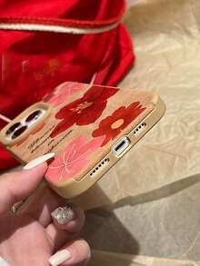 1pc Elegant Brown Floral Leather Protective Case Compatible With IPhone 17 Pro Max, 16 Pro, 15 Plus/14 Pro, 13/12/11, Unique High-End Anti-Fall Phone Case - Brown - View 7