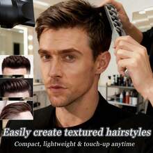 3pcs Men's Hair Brush Set - Soft Texture Wide-Tooth Comb, Volumizing Brush, Thick Double-Tooth Brush, Plastic Material Root Booster Brush Combo - Multicolor - View 7