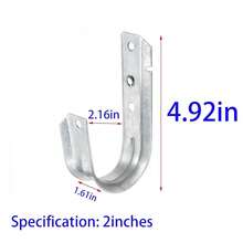 Vishensi 2 Inch, Cable Bracket J-Hook, Heavy-Duty Metal Cable J-Hook, Used For Ve..Rtical Surfaces And Walls, Suitable For Cable And Wire Management (25 Packs) - 2inch - View 3