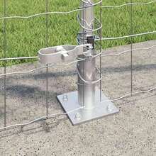 vidaXL 1 X 25 M Stahl Zaun Mit Pfosten, Silber - A - View 4