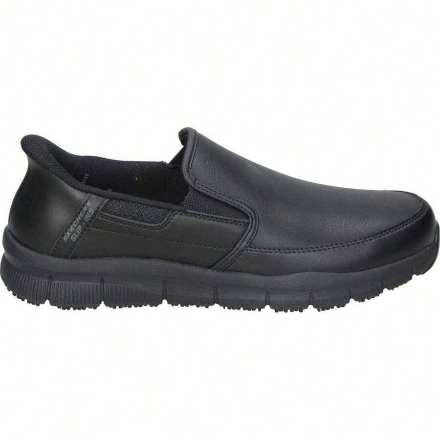 Skechers 斯凱奇 | 斯凱奇男士Nampa Broxtin一腳蹬工作鞋 – 黑色一腳蹬工作鞋 – 透氣記憶泡棉 – 防滑鞋底 – 工作鞋 – 型號 200304EC-BLK – ✅ 24/72小時送達西班牙(半島) - 黑色 - 查看 1