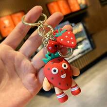1pc Korean Cute Ins Style Avocado Keychain, Lemon Orange Fruit Couple Doll Pendant Gift - Multicolor - View 7