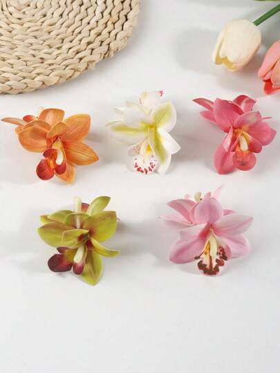 1/3/5pcs Calla Lily Artificial Flower Hair Clips, Sweet Beach Vacation Style Hair Accessories, Valentine's Day Gift, Suitable For All Occasions: Easter, Theme Parties, April Fools' Day, Stage Performance, Thanksgiving, Best Birthday Gift For New Year, Head Accessories