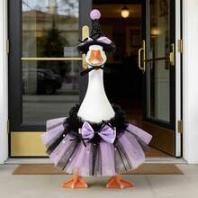 Desk Goose Accessories 7 Inches, Cute Mini Goose Outfits Including Tulle Dress And Hat Set Of 2 - Purple - View 5