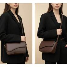 Women's Shoulder Bag With Cloud Design, Classic And Modern, With Adjustable Strap. - 鏽棕色 - 查看 4