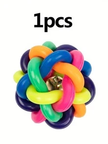 1pc Colorful Bell Pvc Material Toy Ball For Pet Cat And Dog Interactive Play - Multicolor - View 10