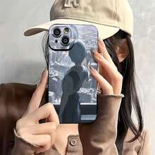 Funda para teléfono Ethereal Reflection Anime Compatible con fundas para teléfonos   17  16 Pro Max  15 Pro Max  13 y  12 Acabado mate resistente al agua, a prueba de caídas y arañazos Un gran regalo para familiares, amigos, seres queridos, novios/novias y para Navidad - Negro - Ver 3