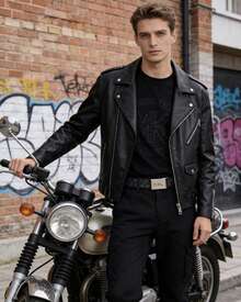 Michael Kors Men's Fashionable Luxury Designer Letter Buckle Belt - Black - View 4