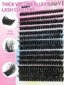 280 sợi mi giả 80D, độ dài hỗn hợp 8-16mm, độ cong DD, tạo vẻ quyến rũ cho đôi mắt, kiểu mi mèo Nga 3D, mi giả nhẹ và mềm mại, thoải mái khi đeo, phù hợp cho người mới bắt đầu, có thể tái sử dụng, tiết kiệm thời gian khi tự làm, quà tặng ngày lễ. - D - Xem 4