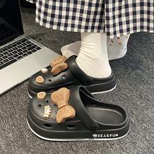 2026 New EVA Clogs, Fashionable & Versatile Thick Sole Closed Toe Slip-On Sandals For Summer - Black - View 5