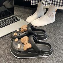 2026 New EVA Clogs, Fashionable & Versatile Thick Sole Closed Toe Slip-On Sandals For Summer - Black - View 4