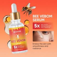 MOOYAM 1-3支装蜂毒面部精华液，蕴含肽、烟酰胺、透明质酸和甘油。这款面部护理精华液能够滋润并紧致面部肌肤，提供保湿、柔滑、提拉和紧致效果。适合所有肤质。抗衰老护肤 - BEE  ESSENCE - 查看 6