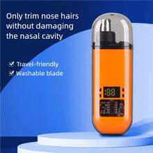 2-In-1 Rechargeable Electric Nose Hair Trimmer, Fully Automatic Grooming Device, Unisex, 150mAh - Multicolor - View 9