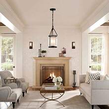 Upgraded Vern Light Canopy Kit Black Vintage Chandelier Ceiling Plate Retro Light Canopy  Chandelier Canopy with Hook for Pendant Light or Chandelier Max Load 22LBS Plant Hanger-003 - Negro 4,1 pulgadas - Ver 5