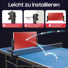 Table Tennis Rebound Board Self Training Equipment Ping Pong Spring Back Machine - red colour - View 4