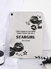 这款TPU软壳采用深色唇印和星形图案，兼容iPad Mini 1/2/3/Mini 4/Mini 5/Mini 6/Mini 7/Air/Air 2/9.7/10.2/10.5/Air 4/Air 5/10.9/Pro 11英寸/第十代/Air 11英寸 (M3) 2025/Pad (A16) 11英寸第十一代 2025、A7/A8。轻薄柔软，简约/个性化/创意/小众风格，TPU材质，透明设计，无笔槽。 - 彩色 - 查看 2