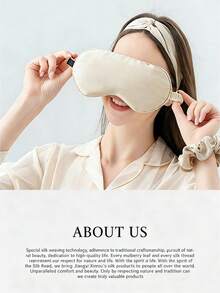 1pc Personalized Satin Sleep Mask | Unique Gift For Bride, Bridesmaid, Bachelor Party, Includes Noise Blocking Earplugs - Eye Mask for Sleep and Light Blocking - View 8