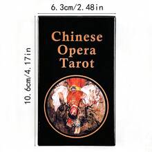 Peking Opera Tarot Cards With Black Borders, Based On The Waite System, 78 Cards, Suitable For Collectors And Diviners, 10.3*6cm - Multicolor - View 9