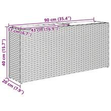 vidaXL Hochbeet Mit 2 Fächern Schwarz 90x20x40 Cm Polyratten - A - 查看 11