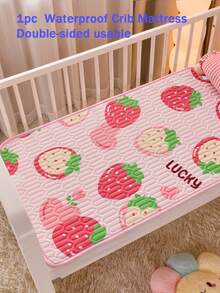 1件双面防水床垫，卡通动物印花，可折叠，适用于婴儿床/游戏区/沙发/宠物/女性/老人护理 - 彩色 - 查看 16