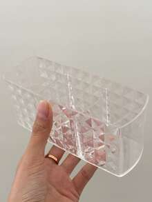 1 pieza Caja de almacenamiento de soporte de brochas de maquillaje de diamante transparente, adecuada para decoración de habitación, bolsas, bolsas de cosméticos, tocador, viaje, organizador de maquillaje, esenciales de viaje, caja de almacenamiento, organizador de maquillaje, bolsa de cosméticos, bolsa de aseo, caja de almacenamiento de escritorio, bolsa de maquillaje, bolsa de cosméticos, organizador de maquillaje, accesorios de tocador, bolsa de cosméticos, bolsa de maquillaje, joyero, soporte de brochas de maquillaje, soporte de brochas, caja de almacenamiento de perfume, bolsa de cosméticos, regalo para mujer, regalo de Navidad, regalo creativo para mujer - transparente - Ver 7