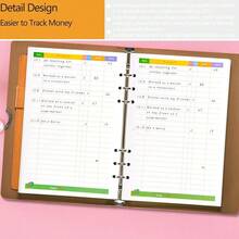 A6 Budget Planner Refill Paper, 90 Pages Colorful 6-Ring Binder Expense Tracker Inner Page Financial Planner W/Binder Divider, Pouch, Ruler, Index Tab For Budgeting Book, Double-Sided,6.9x3.7\ - 金融的 - 查看 7