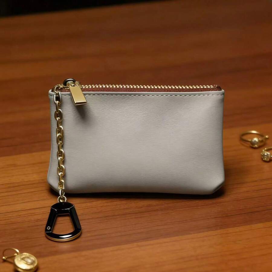 New Style Bag, Timeless Classic. Wallet, Small Wallet, Suitable For Daily Commuting. Coin Storage Bag. - Màu be - Xem 1