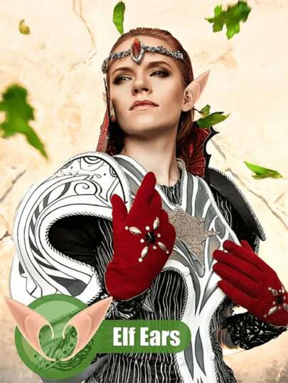 1对/2对角色扮演仙女精灵耳朵 - 柔软尖头动漫派对装扮服装化妆舞会配饰，1对/2对