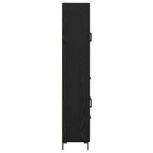 vidaXL Highboard in Schwarzeichen-Optik, 69,5 x 34 x 180 cm, Holzwerkstoff - nero - Visualizzare 9