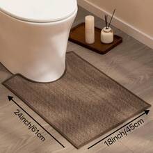 2/1 pieza Juego de alfombras de baño de secado rápido, alfombra de baño de lino ultra delgada, alfombra de baño absorbente y antideslizante, alfombra de baño de enfriamiento y secado rápido, alfombra de baño antideslizante de verano - Café integral - Ver 16