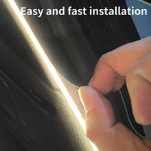 Faixa de Luz LED para Decoração Interna do Porta-Malas do Carro, Iluminação Ambiente de Alta Luminosidade, Instalação Sem Fiação, Ativação Automática - Luz branca de 2 metros - Visão 6